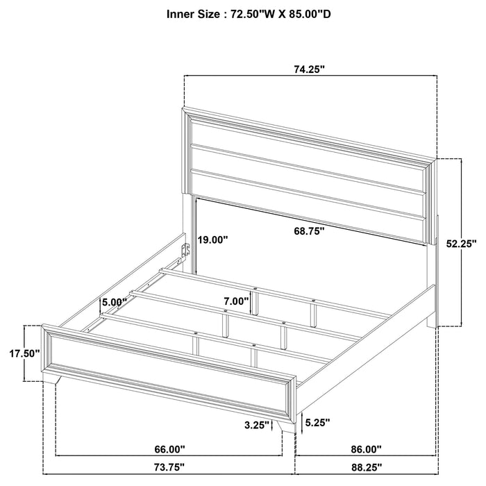 Wright California King Bedroom Set Brown Oak