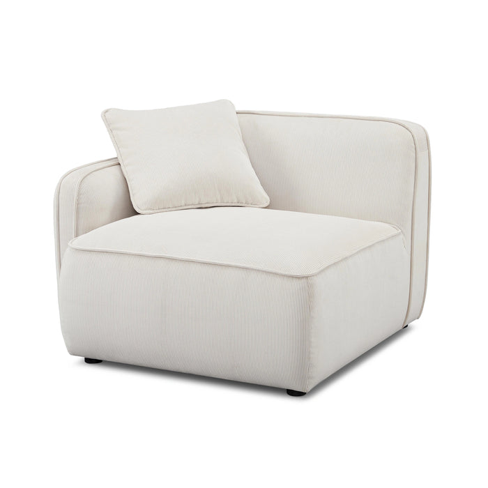 Travie Performance Corduroy Velvet Corner Chair