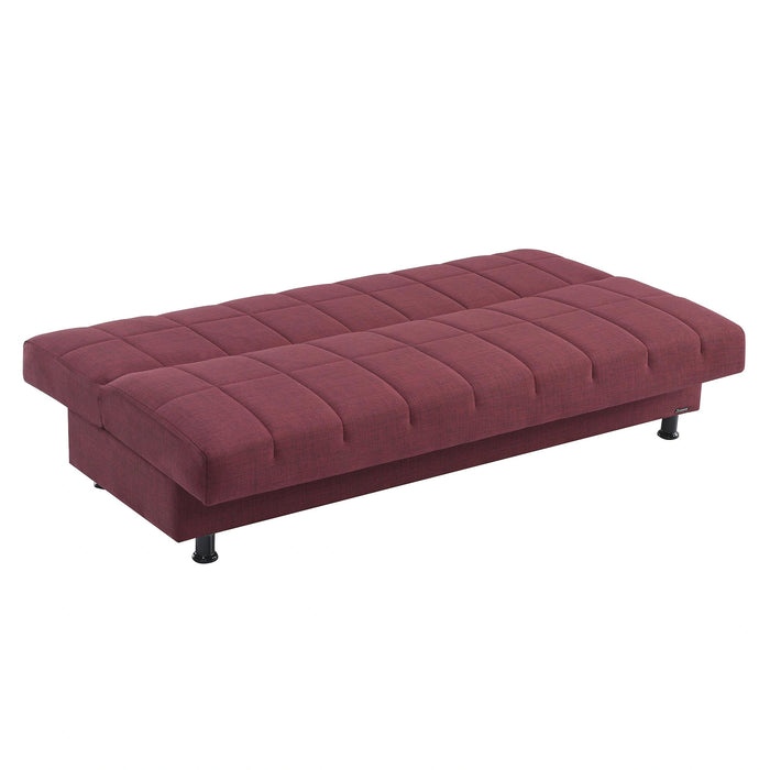 Ottomanson Sasta Collection Convertible Sofabed with Storage, Living Room Furniture, Bedroom Couch For Small Rooms, Studio Apartment Essentials, Black