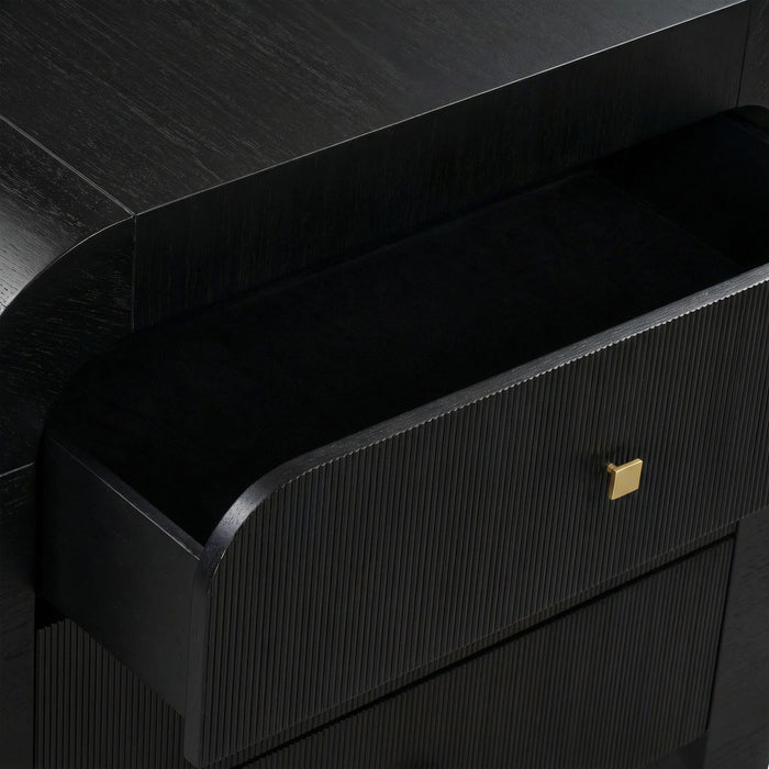 Hump 38" Arched 3-Drawer Bedside Chest