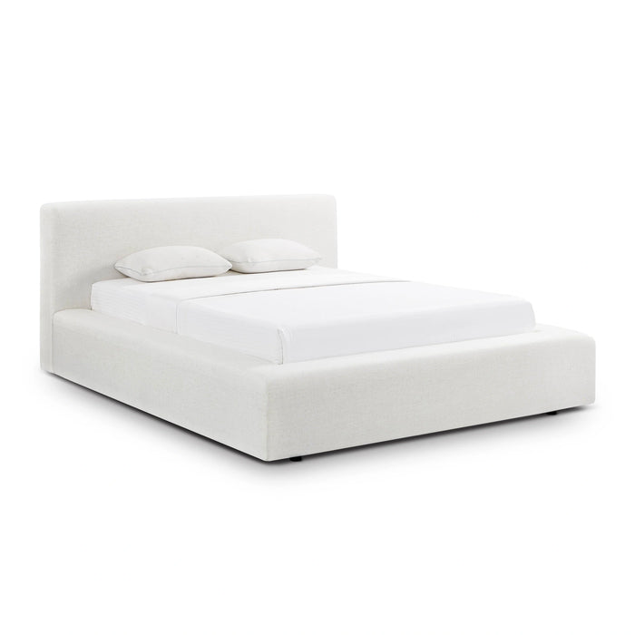 Meena Cream Upcycled Performance Linen Storage Bed