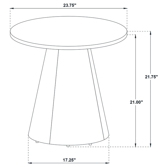 Franklin Round Pedestal End Table
