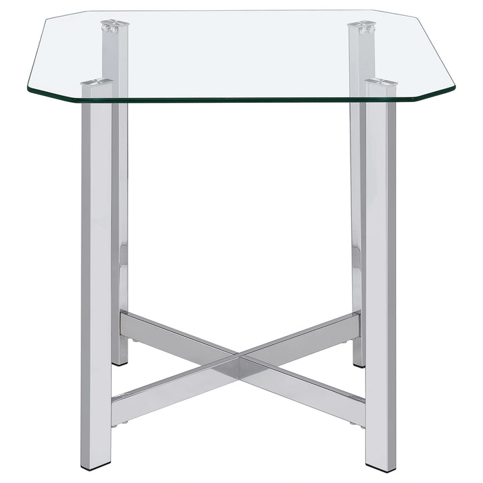 Cronin Glass Top End Table