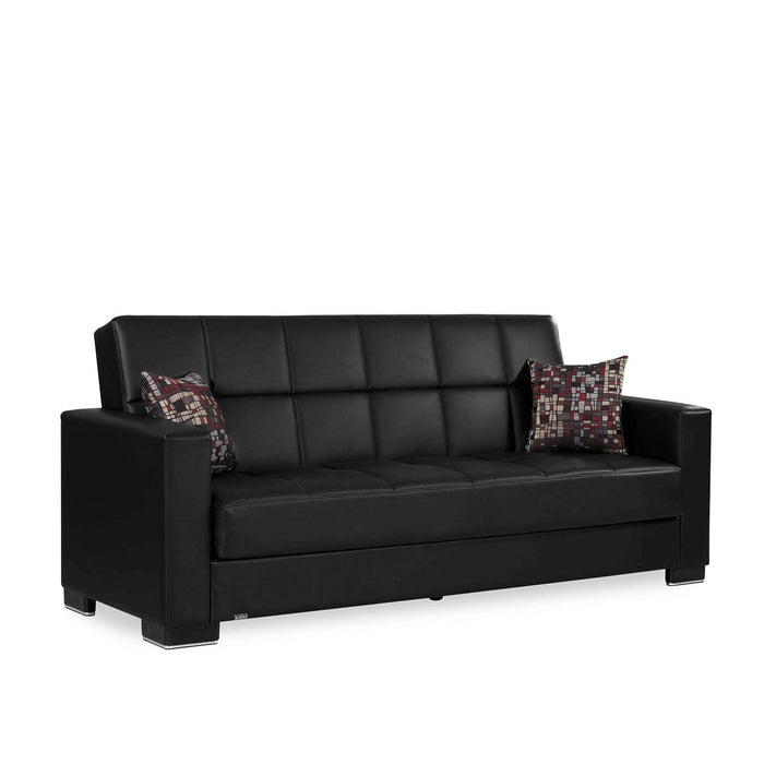 Ottomanson Armada Collection Upholstered Convertible Sofabed with Storage