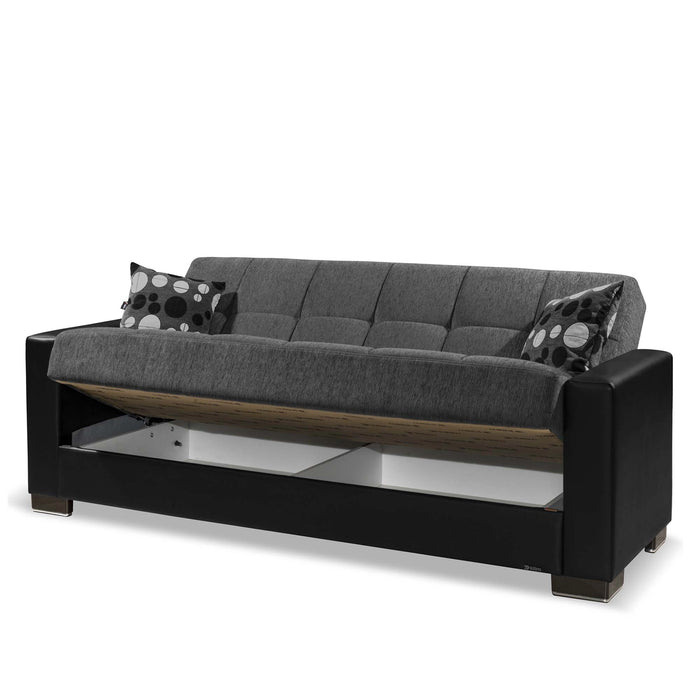 Ottomanson Armada Collection Upholstered Convertible Sofabed with Storage