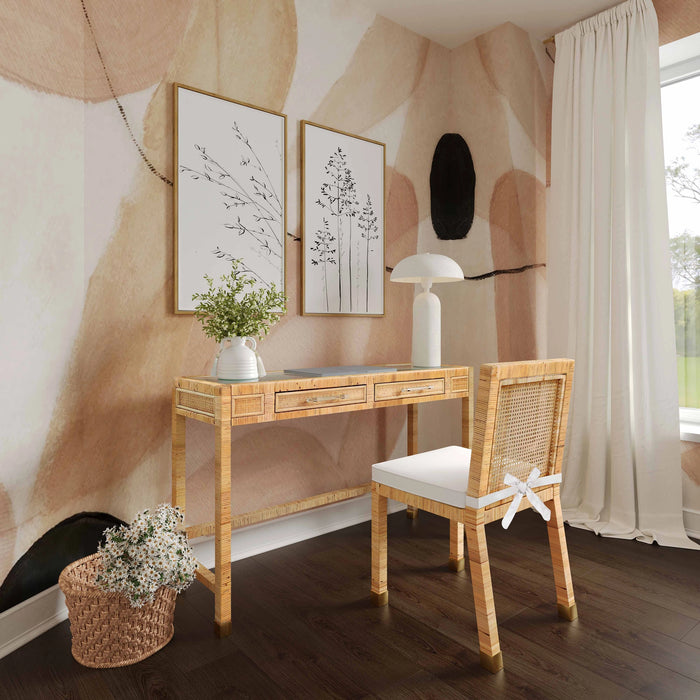 Amara 47" Woven Rattan Desk