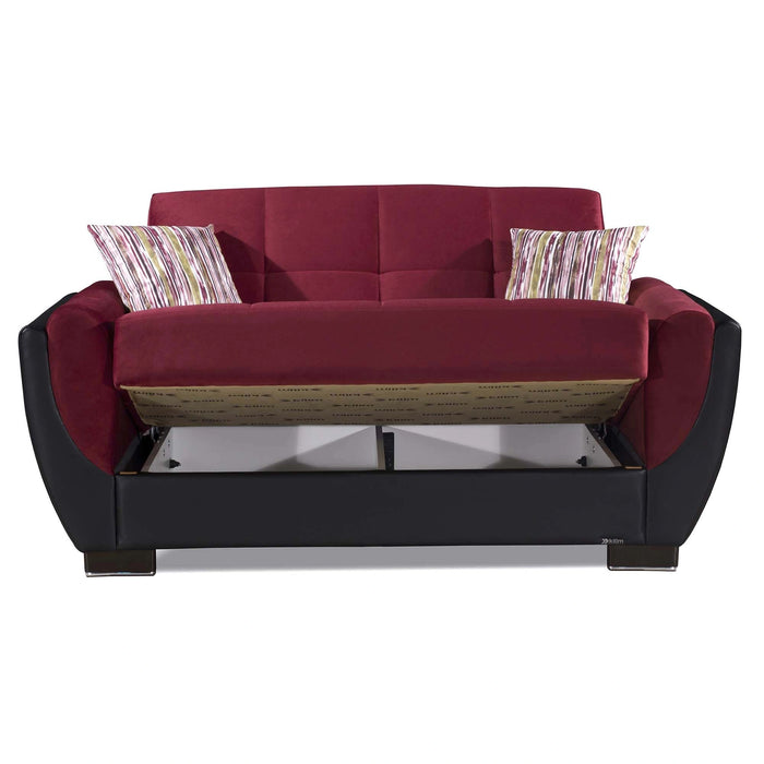 Ottomanson Armada Air Collection Upholstered Convertible Loveseat with Storage