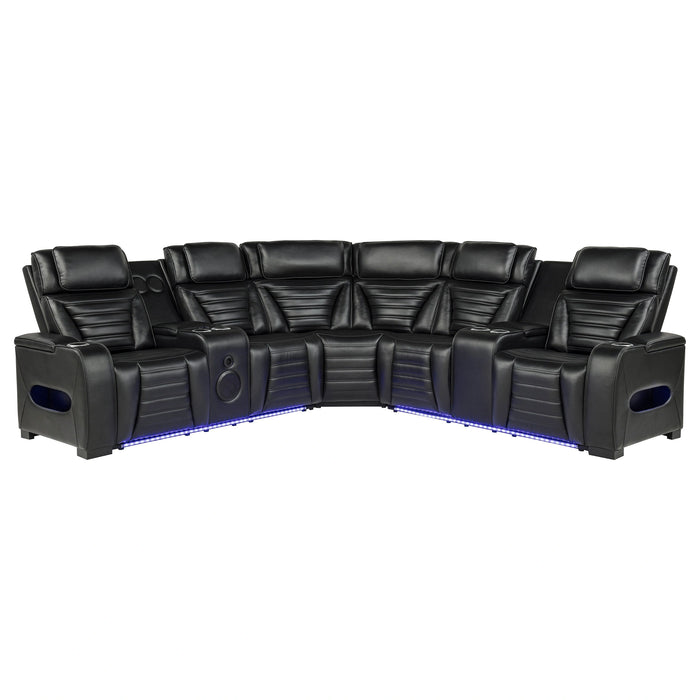 Zuma Dual Power Reclining Sectional Sofa - Home And Beyond