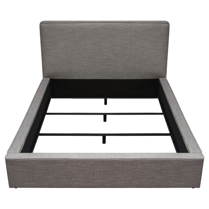 Cloud 43" Low Profile Eastern King Bed in Grey Fabric by Diamond Sofa