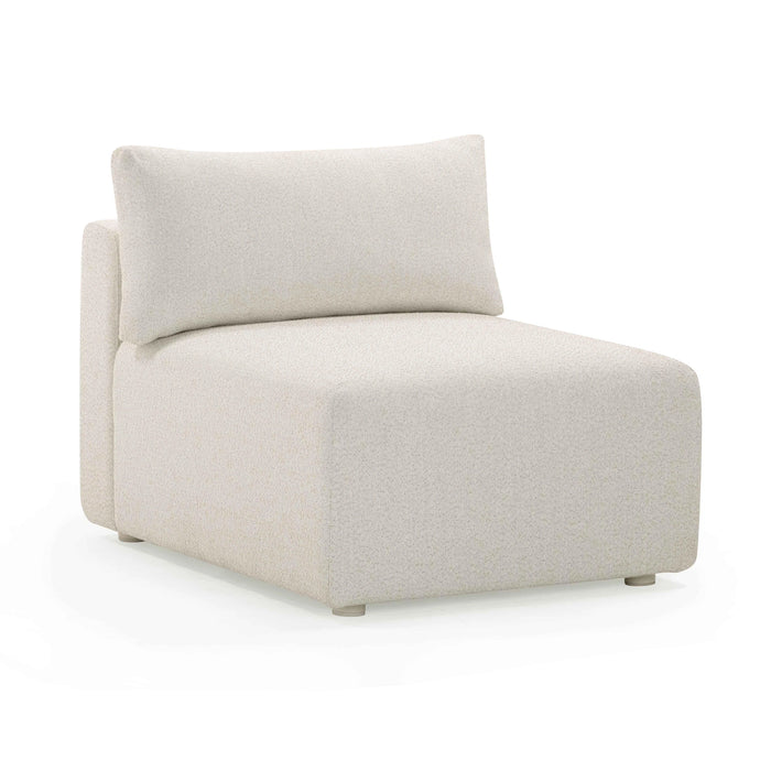 Hangover Cream Performance Fabric Outdoor Modular Armless Chair