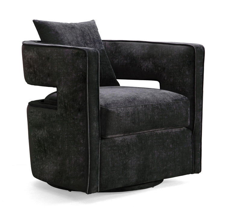 Kennedy Performance Velvet Swivel Accent Chair