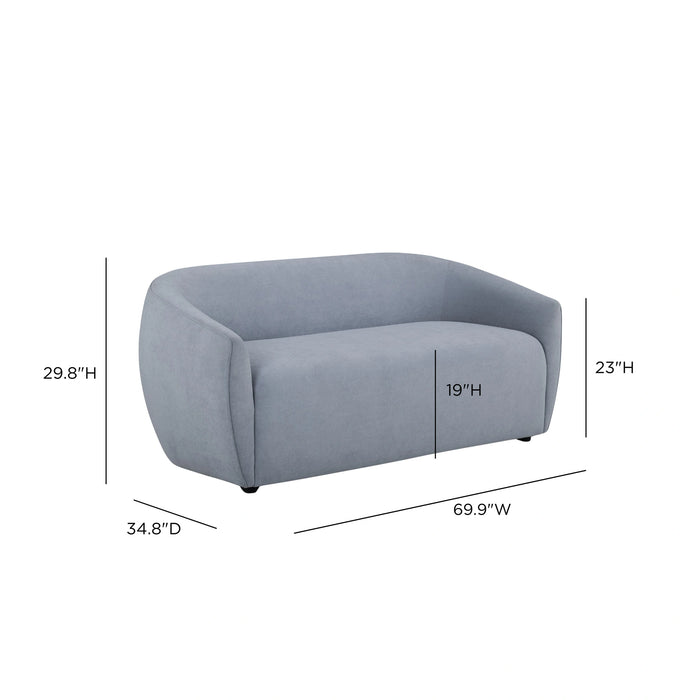 Jordan 70" Textured Performance Velvet Loveseat