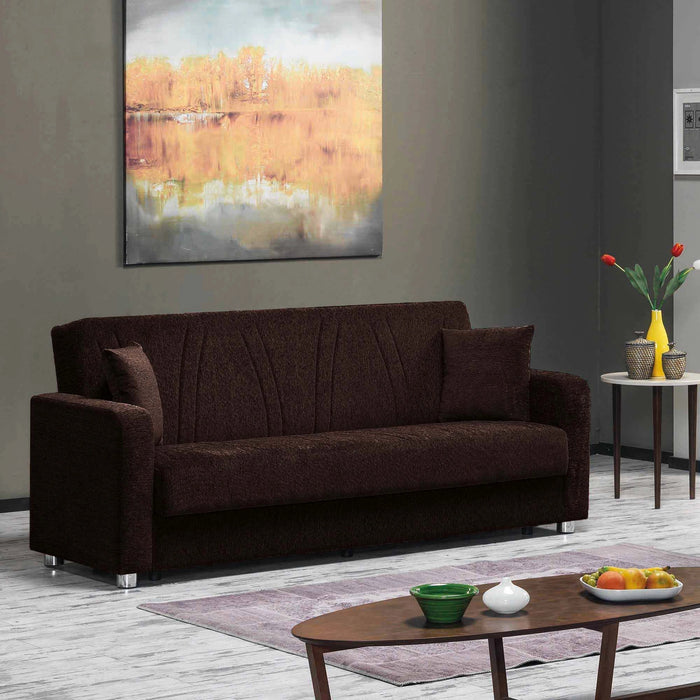 Ottomanson Elegance Collection Upholstered Convertible Sofabed with Storage