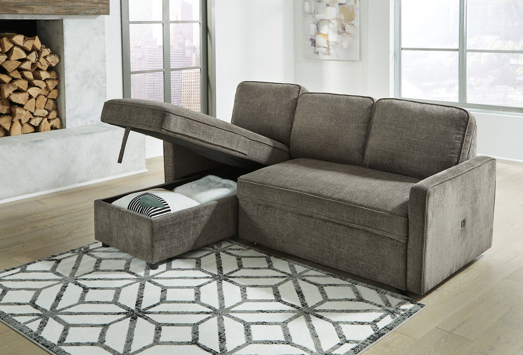 Kerle 2-Piece Sectional with Pop Up Bed - Home And Beyond