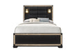Blake Black Bed with Lamps