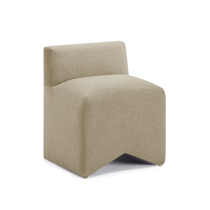 Pippa Taupe Performance Vegan Mohair Accent Stool