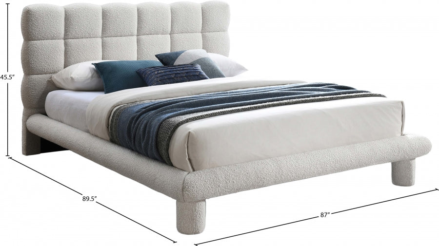 Deco Boucle Fabric Bed - Home And Beyond