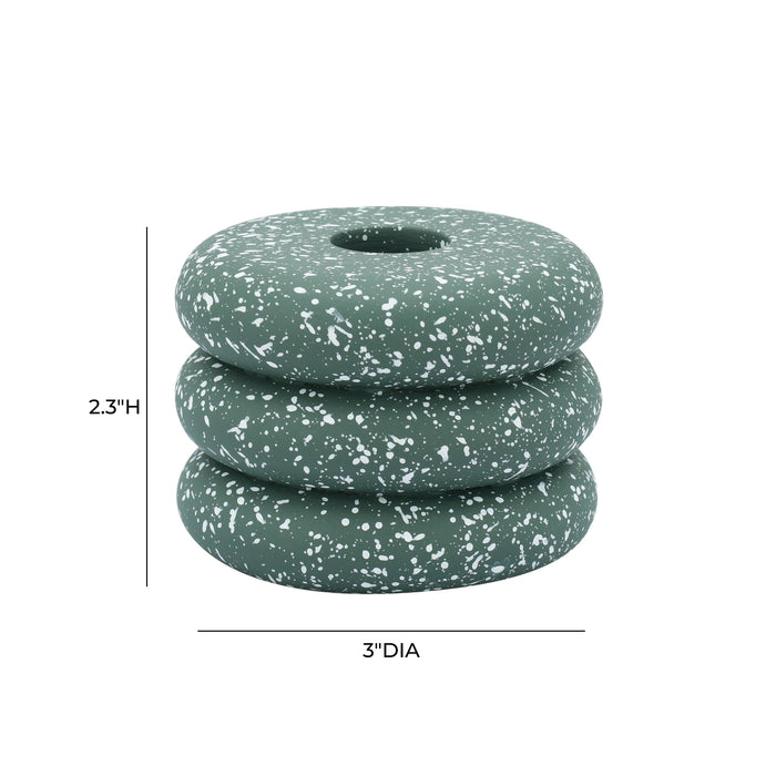 Gabby Speckled Stacked Candleholder