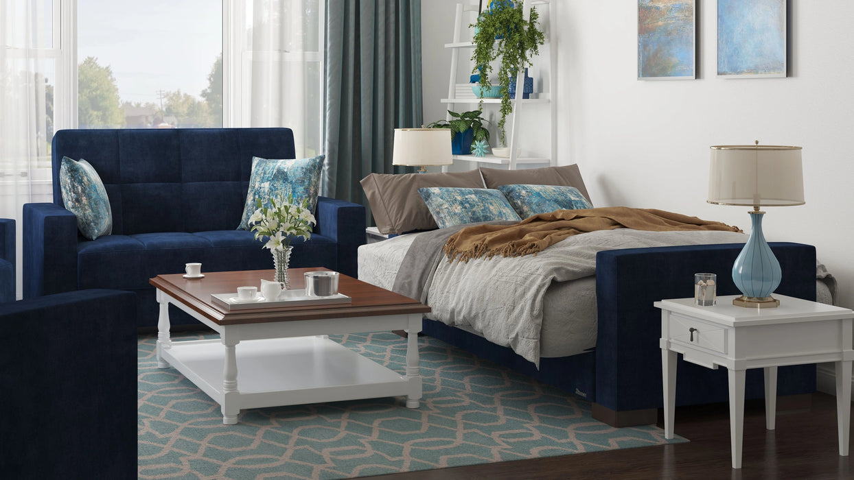 Ottomanson Armada Collection Upholstered Convertible Sofabed with Storage