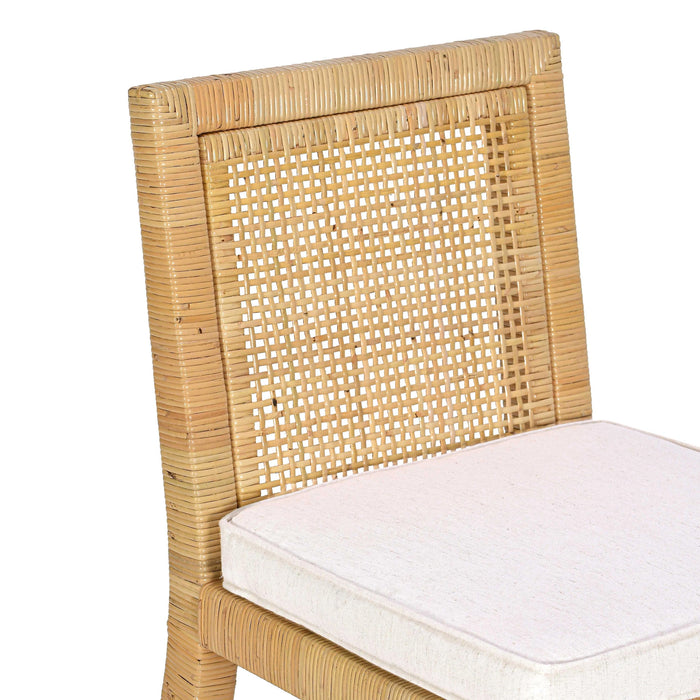 Amara Cream Contract-Grade Linen Dining Chair