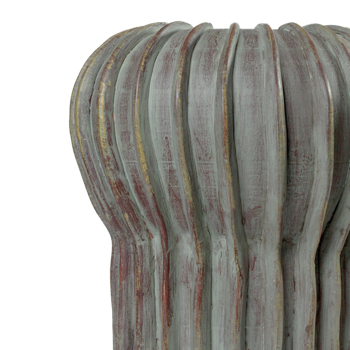 Visha Cream and Blue Terracotta Decorative Vase
