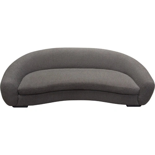 Pascal Sofa in Charcoal Boucle Textured Fabric w/ Contoured Arms & Back