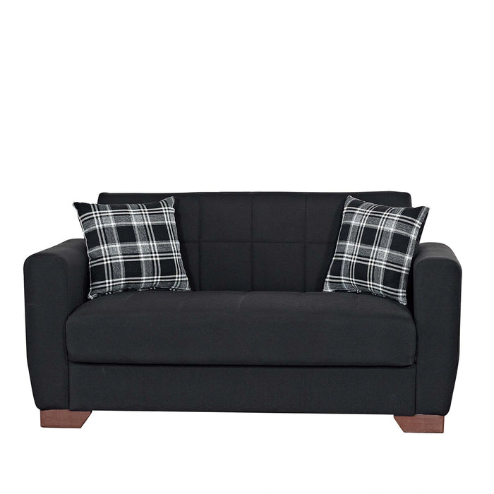 Ottomanson Barato Collection Upholstered Convertible Loveseat with Storage