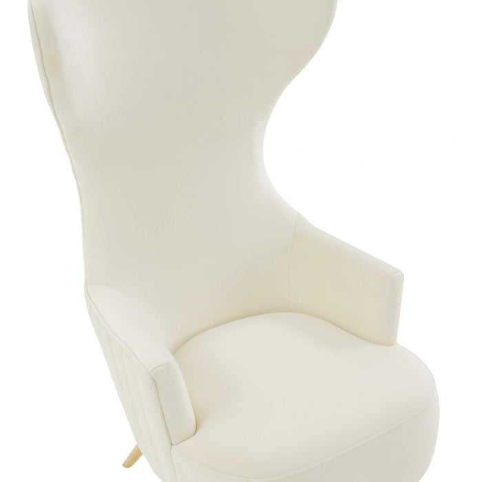 Julia Velvet Wingback Accent Chair