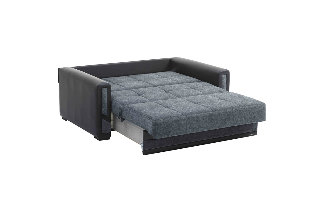 Ottomanson Mondomax Collection Upholstered Convertible Loveseat with Storage