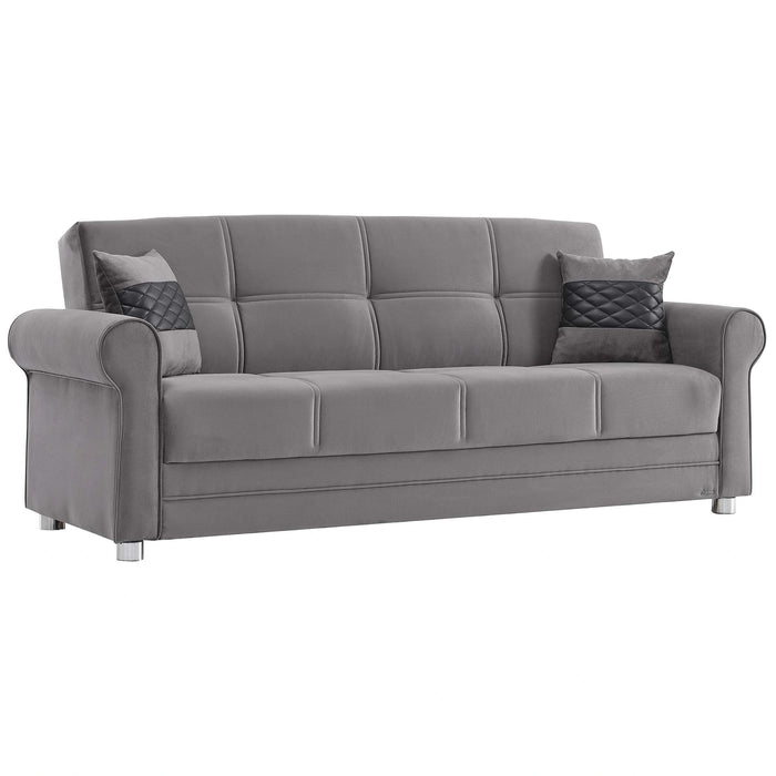 Ottomanson Sara Collection Upholstered Convertible Sofabed with Storage