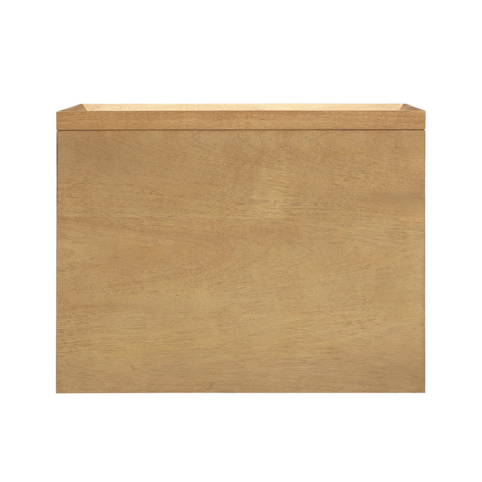 Miles 22" Natural Wood 2-Drawer Nightstand