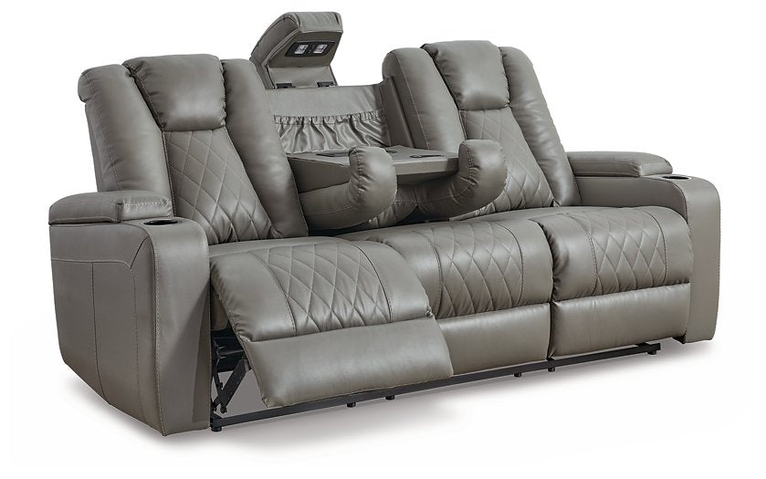 Mancin Reclining Sofa with Drop Down Table - Home And Beyond