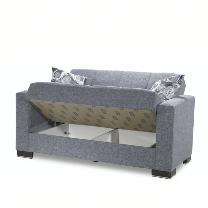 Ottomanson Armada Collection Upholstered Convertible Loveseat with Storage