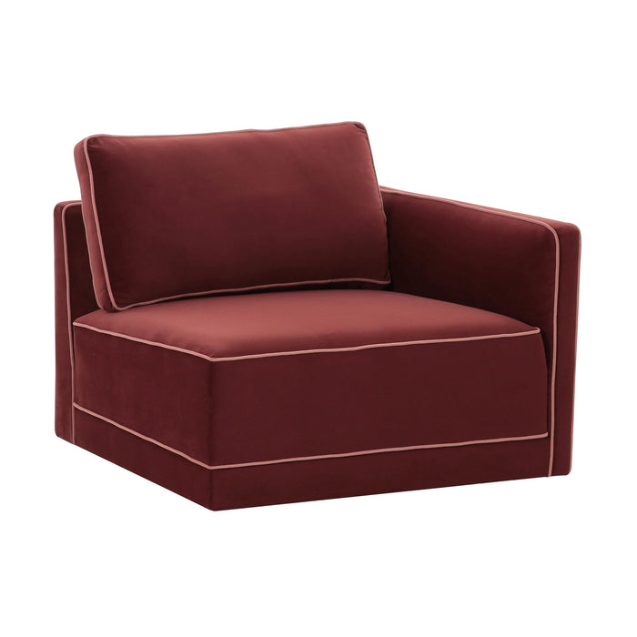 Willow Performance Velvet Modular RAF Corner Chair