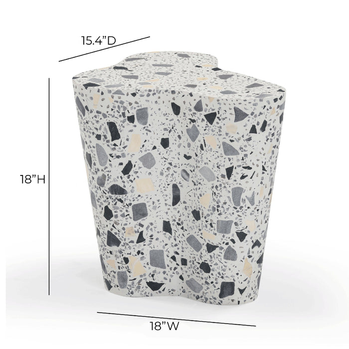 Slab Faux Terrazzo Indoor/Outdoor Side Table