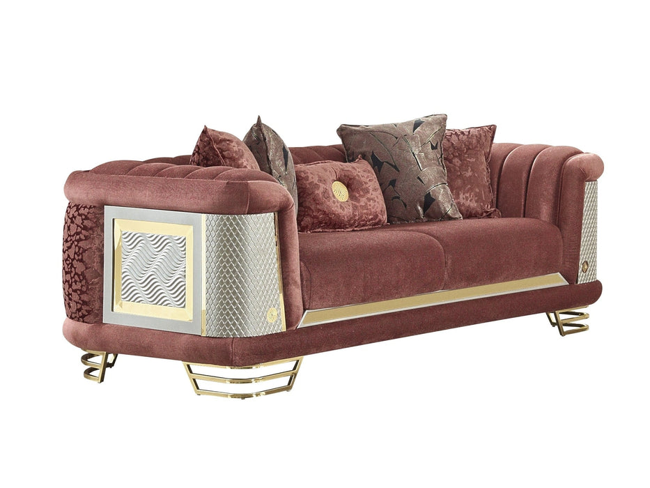 Romans Stationary Loveseat Brick