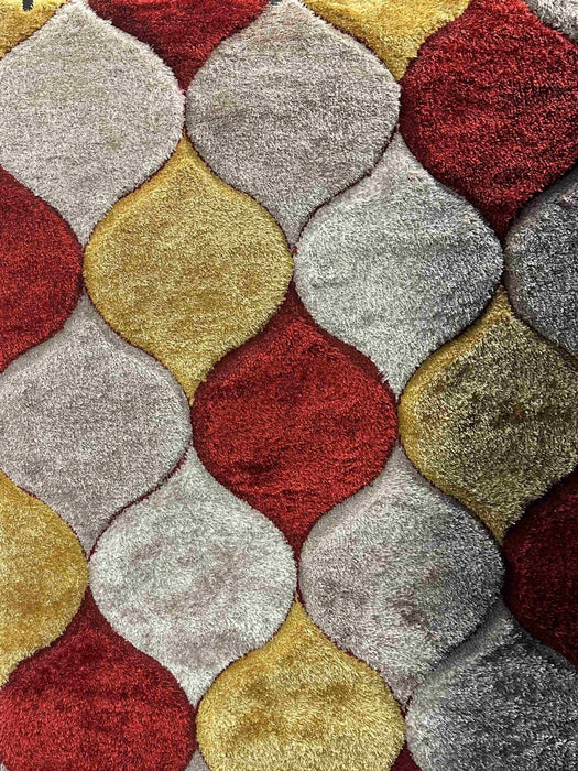 6488 Burgundy - 4D Shaggy
