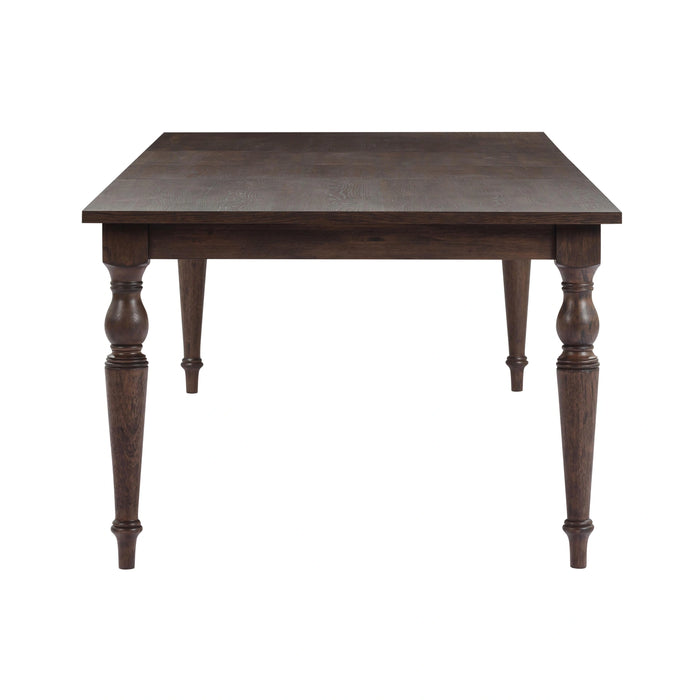 Mila 74"-114" Dark Brown Extendable Rectangular Dining Table