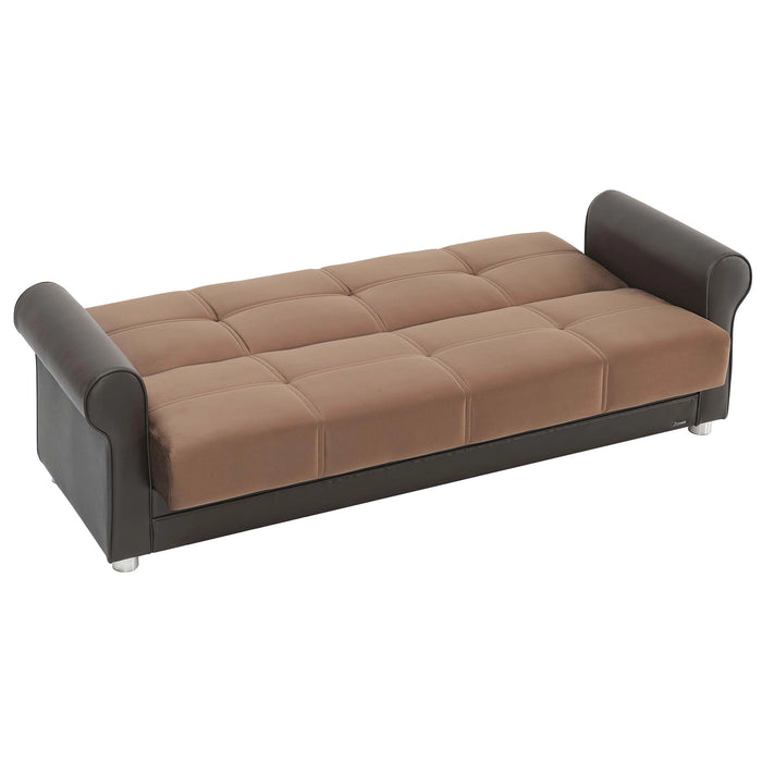 Ottomanson Avalon Collection Upholstered Convertible Sofabed with Storage