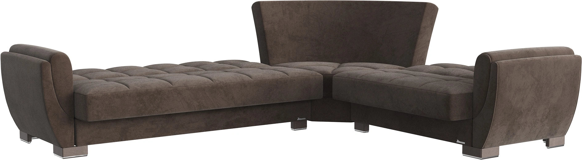 Ottomanson Armada Air Collection Upholstered Convertible Sectional with Storage