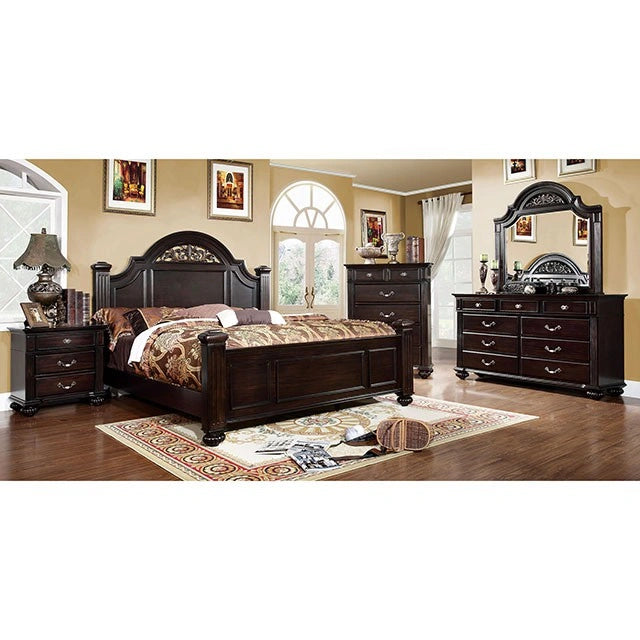 Syracuse Bed Cherry & Grey