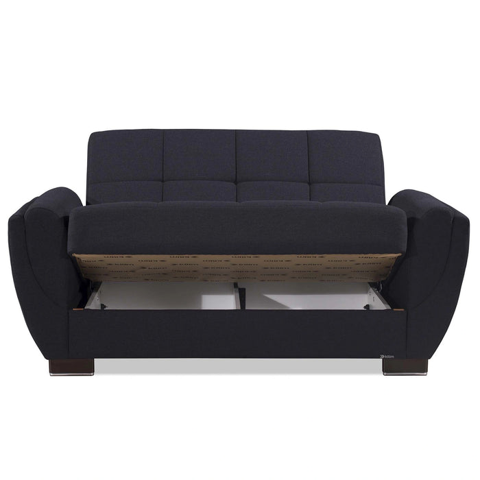 Ottomanson Armada Air Collection Upholstered Convertible Loveseat with Storage