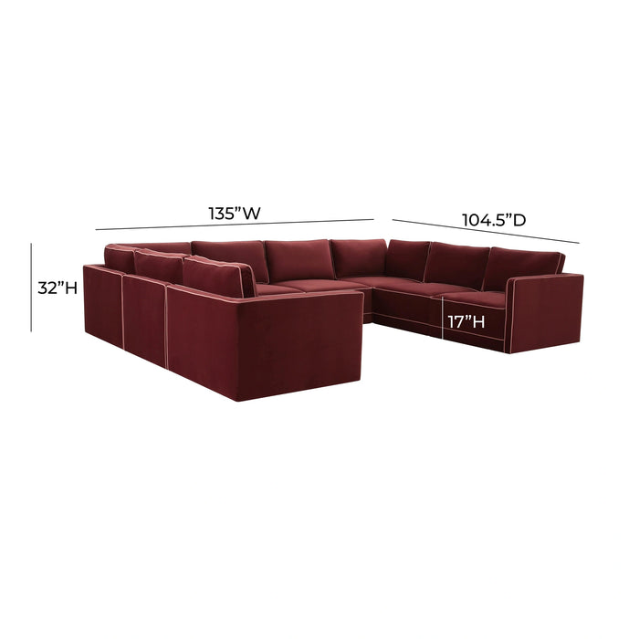 Willow 8-Piece Performance Velvet Modular Large U Sectional