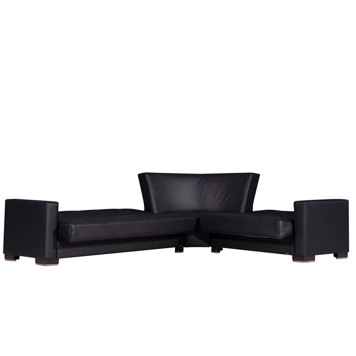 Ottomanson Armada Collection Upholstered Convertible Sectional with Storage