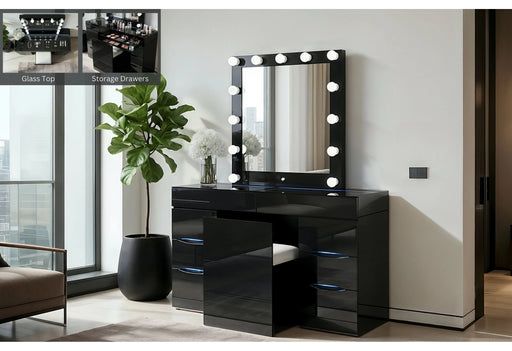 Ella Vanity Set with Storage Stool