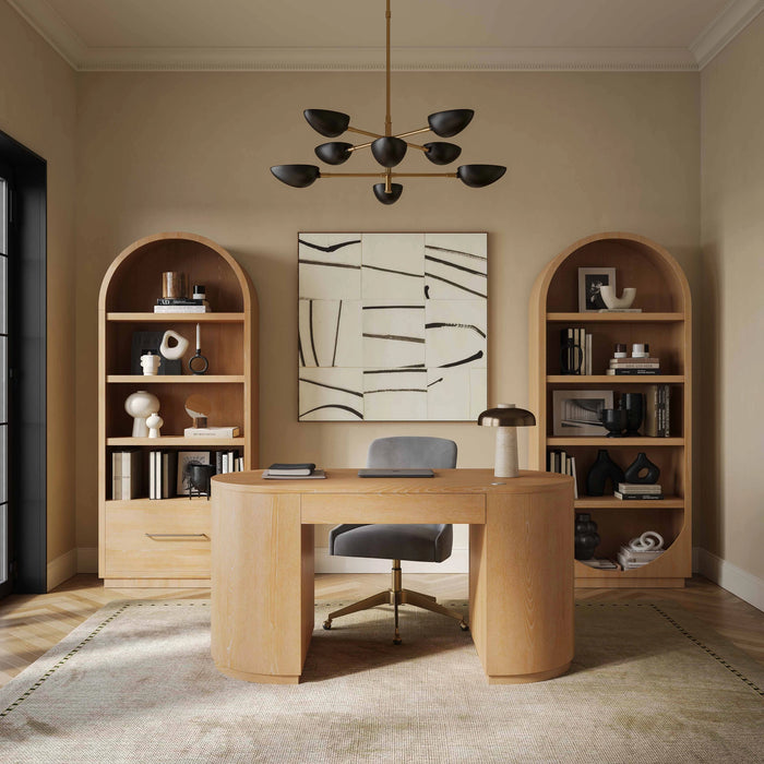 Marlow Wood Bookcase With File Drawer