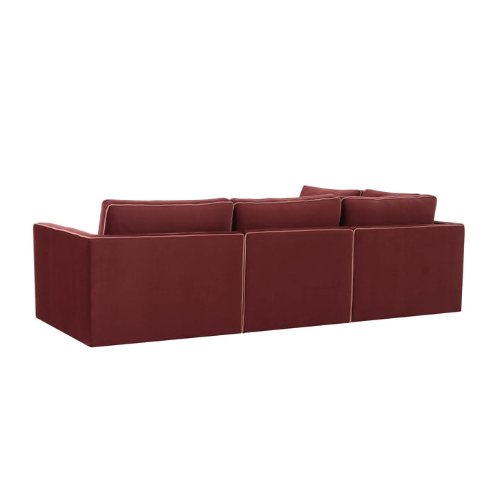 Willow 5-Piece Performance Velvet Modular Left Facing Sectional