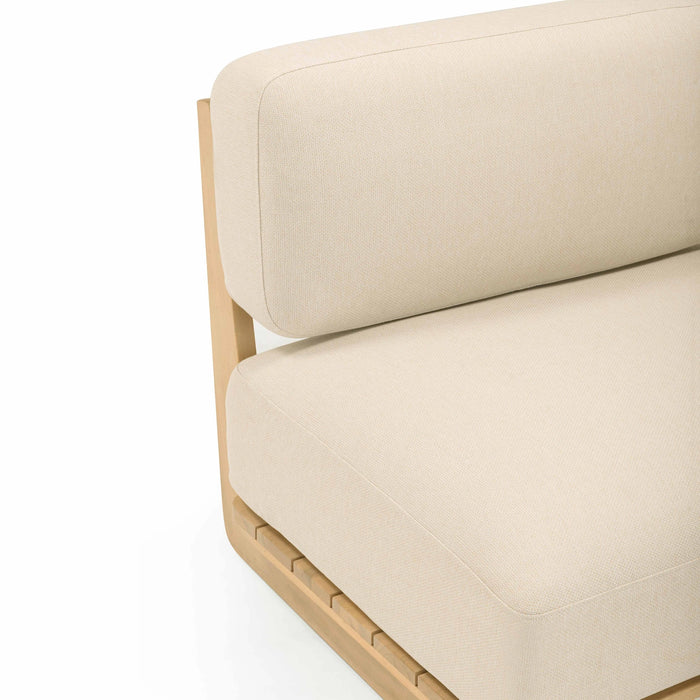 Reavan 67" Cream Performance Fabric Outdoor Lounge Sofa