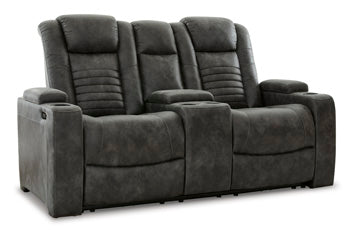 Soundcheck Power Reclining Loveseat with Console - Home And Beyond