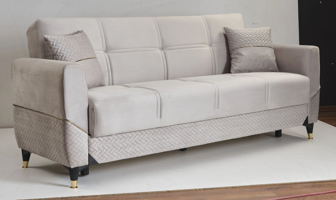 Ottomanson Samba Collection Upholstered Convertible Sofabed with Storage